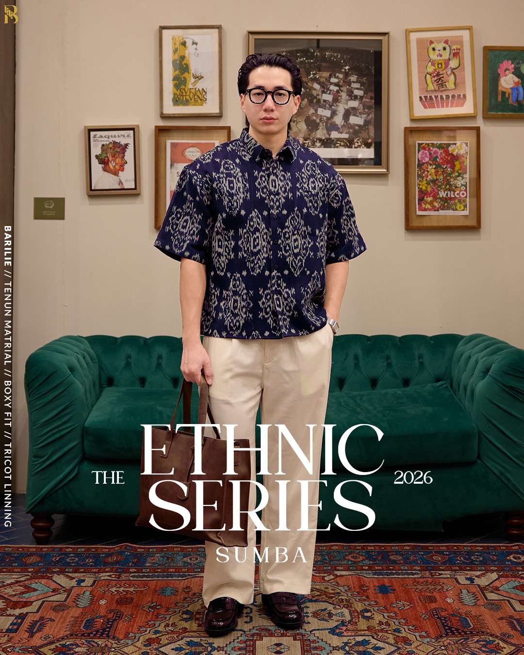 ETHNIC SUMBA Boxy Short Sleeve