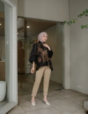 Oversize Blouse 7/8 Woman - DOELJANA BLACK