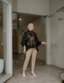 Oversize Blouse 7/8 Woman - DOELJANA BLACK