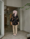 Oversize Blouse 7/8 Woman - DOELJANA BLACK