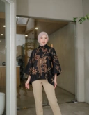 Oversize Blouse 7/8 Woman - DOELJANA BLACK