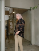 Oversize Blouse 7/8 Woman - DOELJANA BLACK