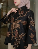 Oversize Blouse 7/8 Woman - DOELJANA BLACK