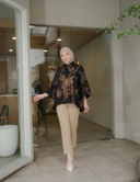 Oversize Blouse 7/8 Woman - DOELJANA BLACK