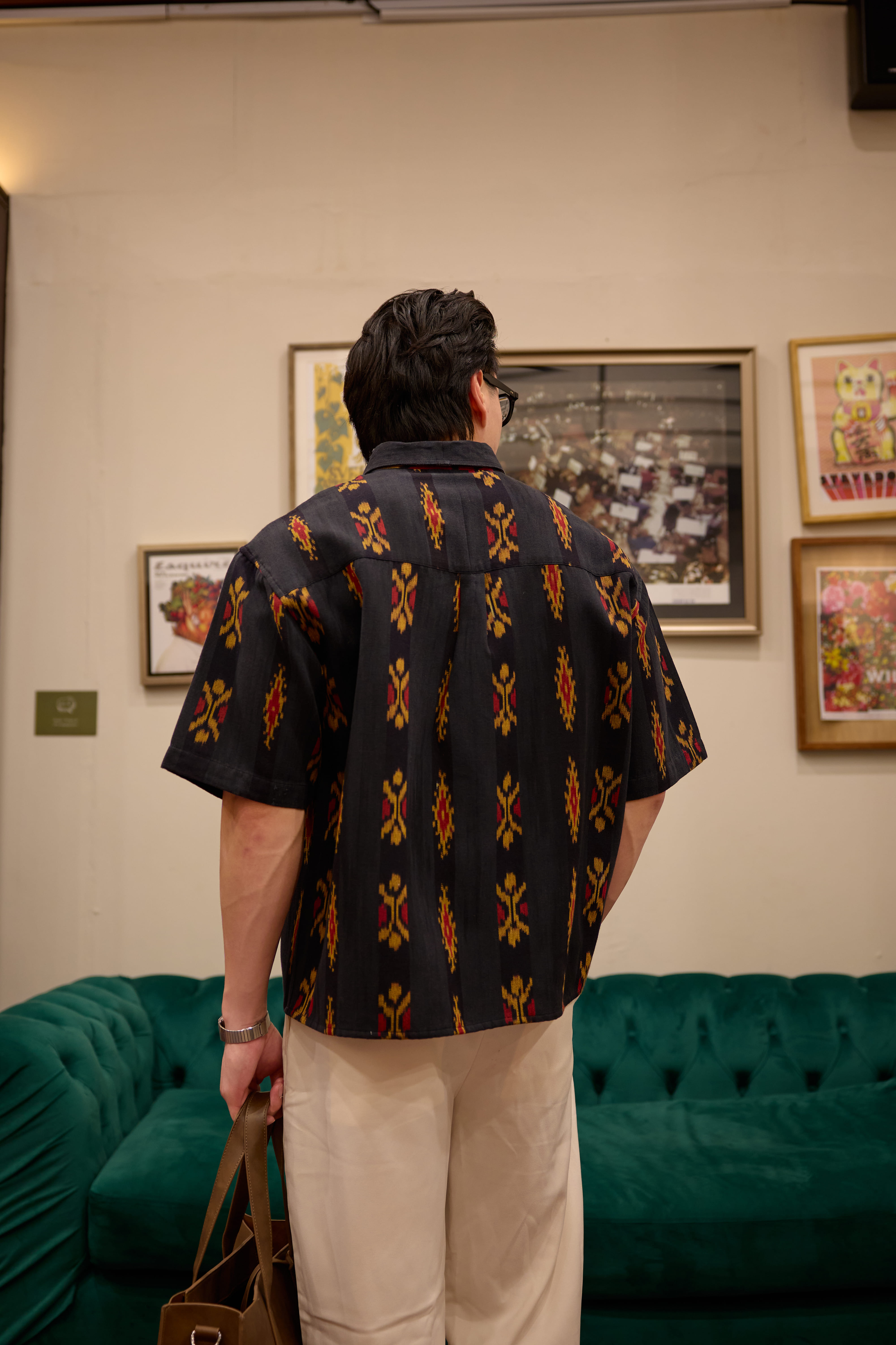 ETHNIC ROTE Boxy Short Sleeve