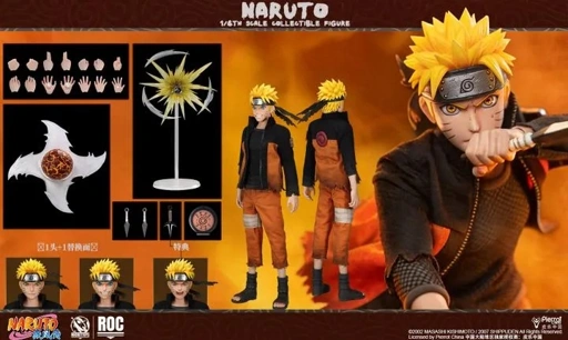 Image of Action Figure 1/6 Uzumaki Naruto - Battle Damaged Ver. Naruto Shippuden ROC012 By Rocket Toys