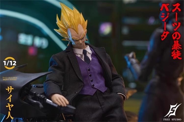 Action Figure 1/12 Vegeta Suit Thug Saiyan Prince Gangster Ver. By Free Studios