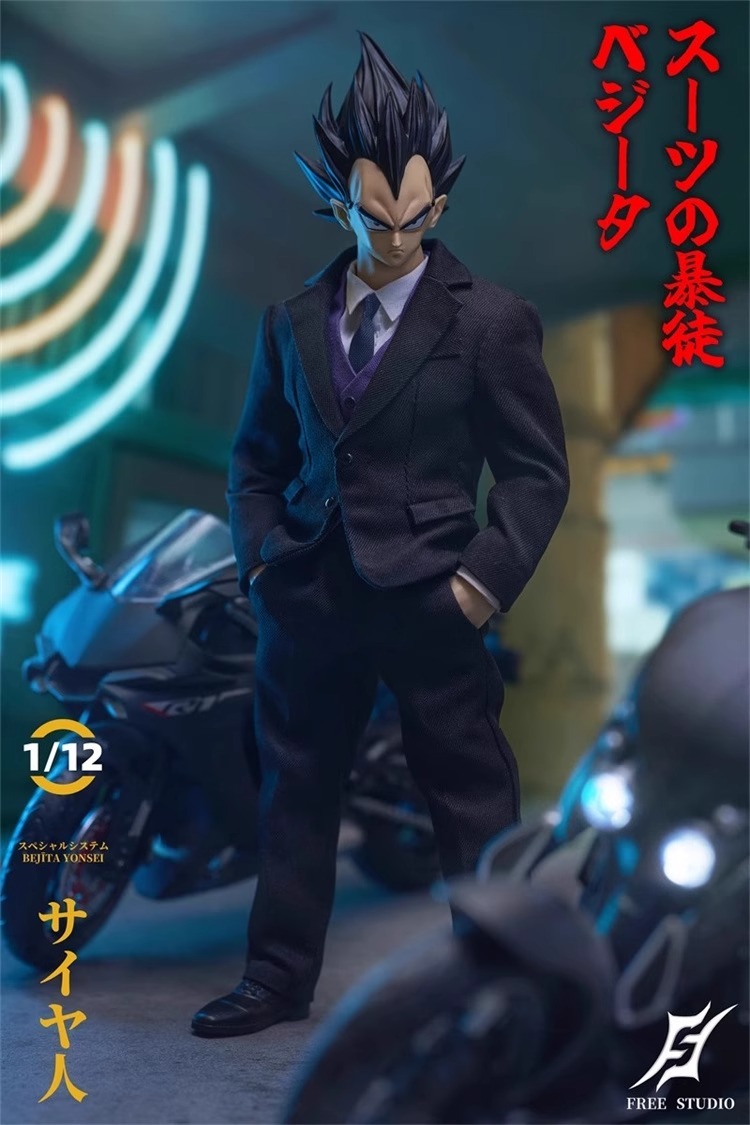 Action Figure 1/12 Vegeta Suit Thug Saiyan Prince Gangster Ver. By Free Studios