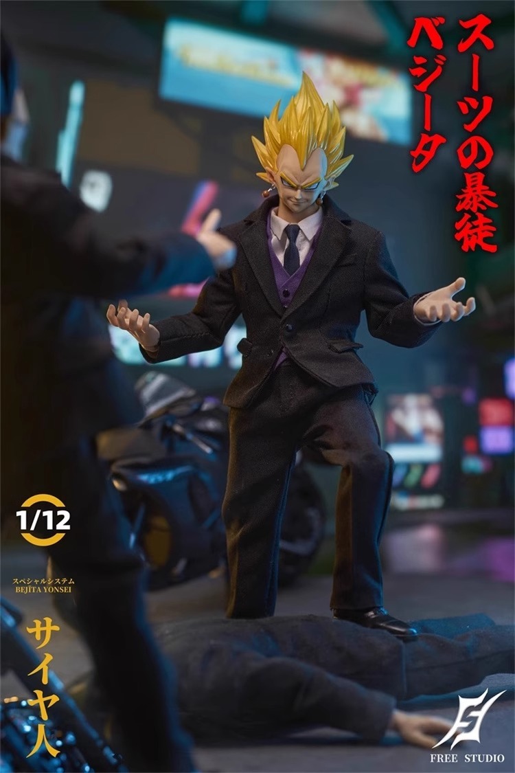 Action Figure 1/12 Vegeta Suit Thug Saiyan Prince Gangster Ver. By Free Studios