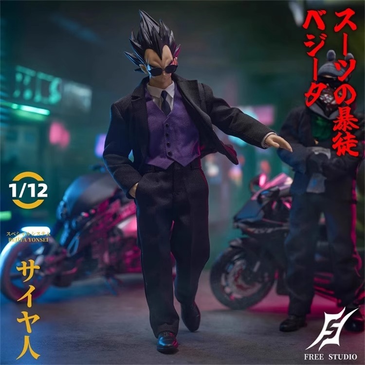 Action Figure 1/12 Vegeta Suit Thug Saiyan Prince Gangster Ver. By Free Studios