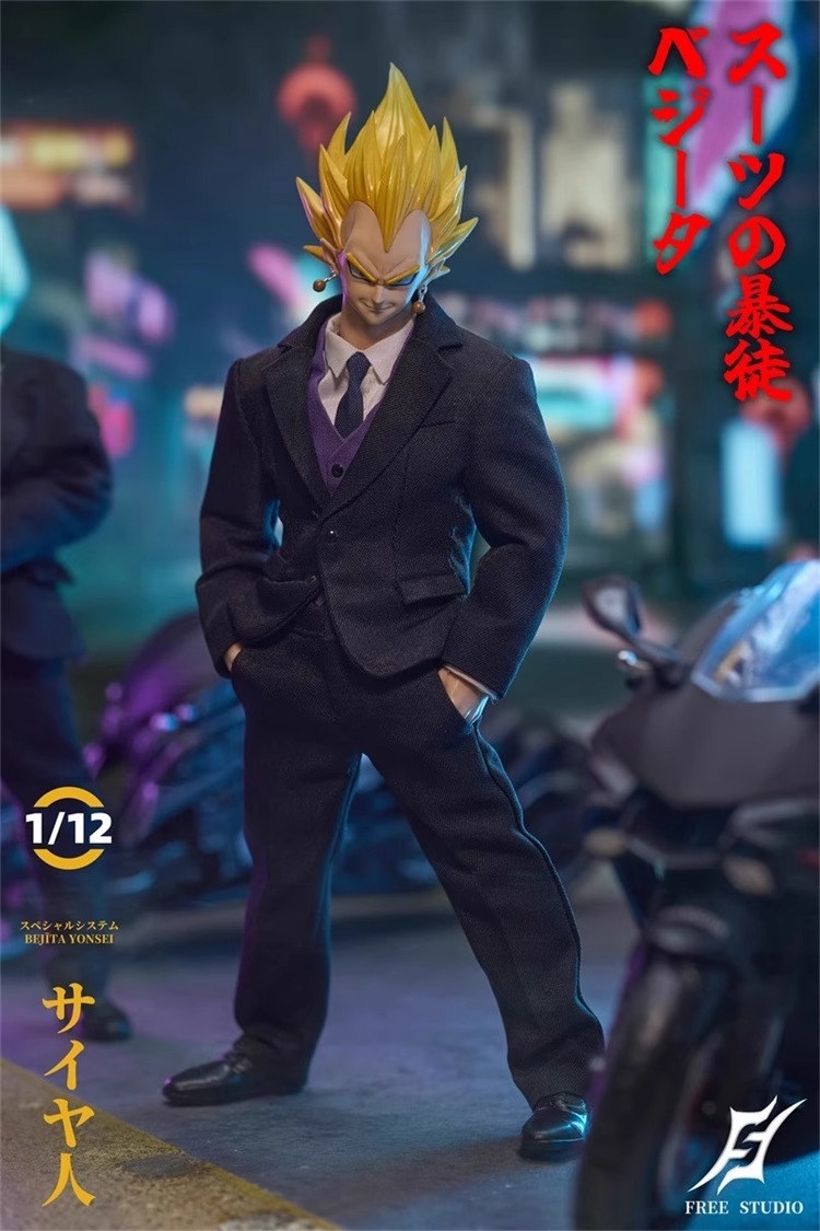 Action Figure 1/12 Vegeta Suit Thug Saiyan Prince Gangster Ver. By Free Studios