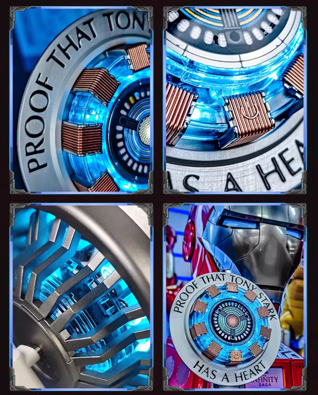 2026 Marvel Iron Man Chest Arc Reactor Alloy Base Magnetic Wireless Charging
