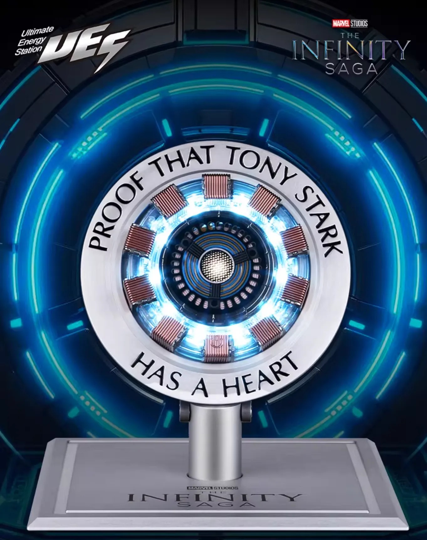2026 Marvel Iron Man Chest Arc Reactor Alloy Base Magnetic Wireless Charging