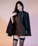 Silky Glossy Seductive Sheer Mini Dress - Alluring Charm Sexy Bodycon Lingerie