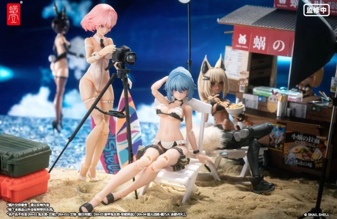 Snail Shell Action Figure 1/12 RA-02S Rapid Assault Tactical Maid Tokiwa Kazune - Summer Special Operation Ver. Illustration by Pinakes  By Snail Shell Studio