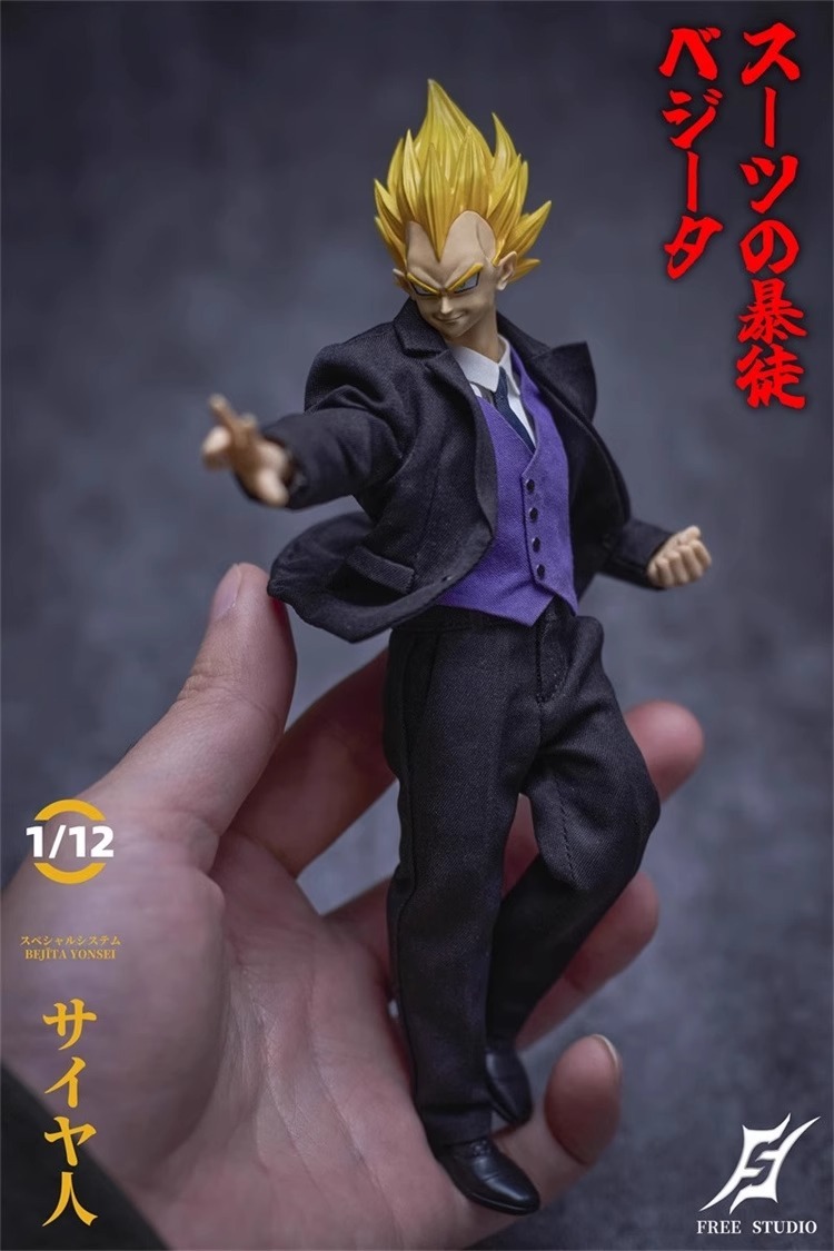 Action Figure 1/12 Vegeta Suit Thug Saiyan Prince Gangster Ver. By Free Studios