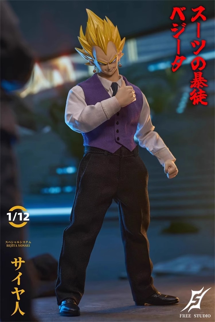 Action Figure 1/12 Vegeta Suit Thug Saiyan Prince Gangster Ver. By Free Studios