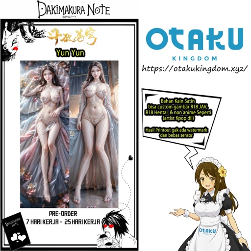 Image of Sarung Bantal Dakimakura 3D Art Yun Yun v2 Ver. - Battle Through The Heavens  Pillow Cover Only Or + Pillow Core By Otaku Kingdom