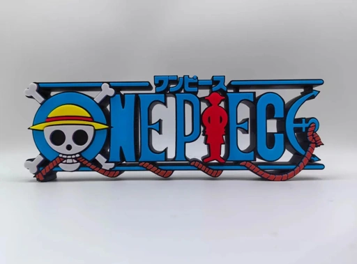 Image of Epic 3D Premium Printed One Piece Logo Display Standee - The Ultimate Anime Shelf Sign! By Otaku Kingdom