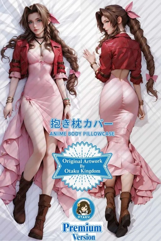 Image of Dakimakura 3D Art Aerith - Final Fantasy VII Pillow Cover Only Premium Version By Otaku Kingdom