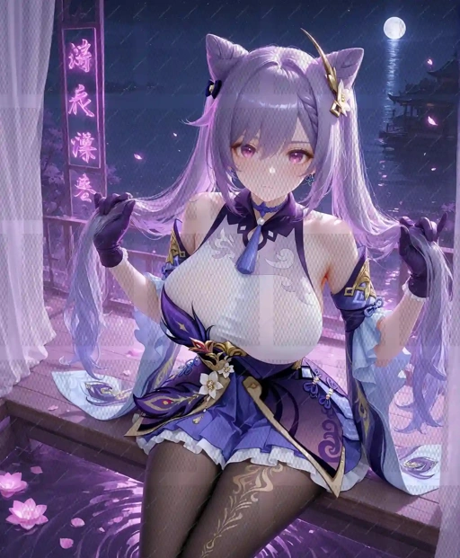 Image of [With Bonus] Keqing (Genshin Impact) – 120 Pcs Uncensored High-Res NSFW Images & 20 Bonus Short Videos [No Watermark]