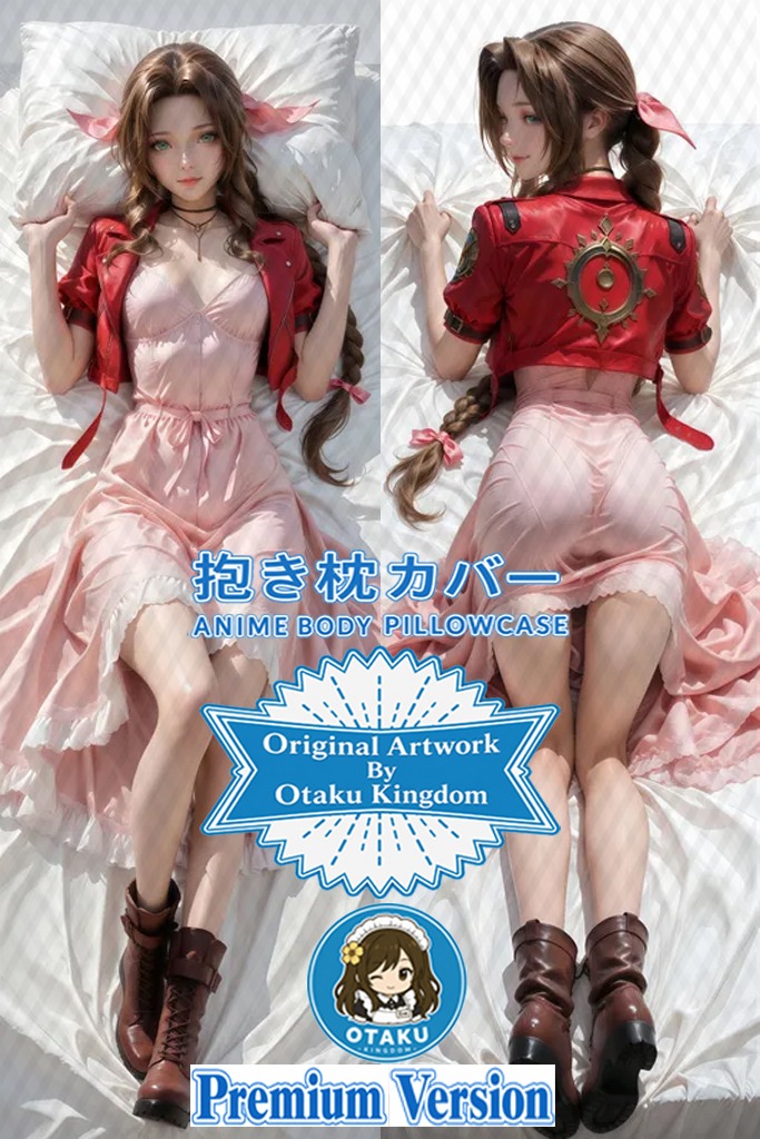 Dakimakura 3D Art Aerith Gainsborough - Final Fantasy VII Pillow Cover Only Premium Version By Otaku Kingdom