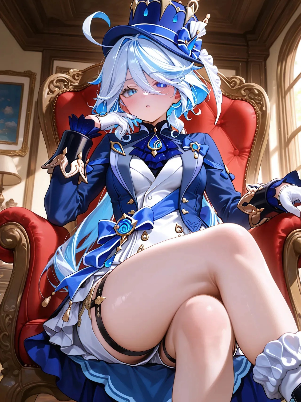 AI Anime Digital Comic Navia & Clorinde Genshin Impact R18 NSFW Bundle - 230 Ultra HD Lewd Images Pack (English & Chinese Language)