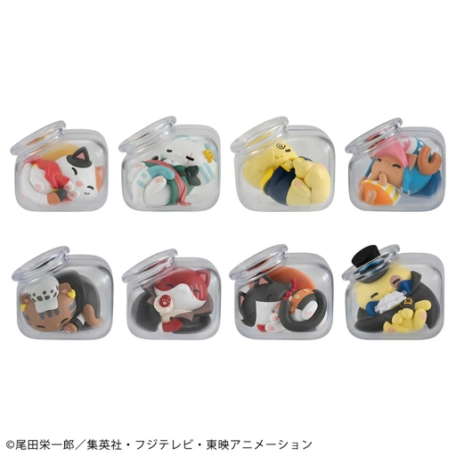 Image of [Set of 8] MEGA CAT PROJECT NyanPieceNyan! Oyasumi Nyan Piece - One Piece (Re-Release) By MegaHouse