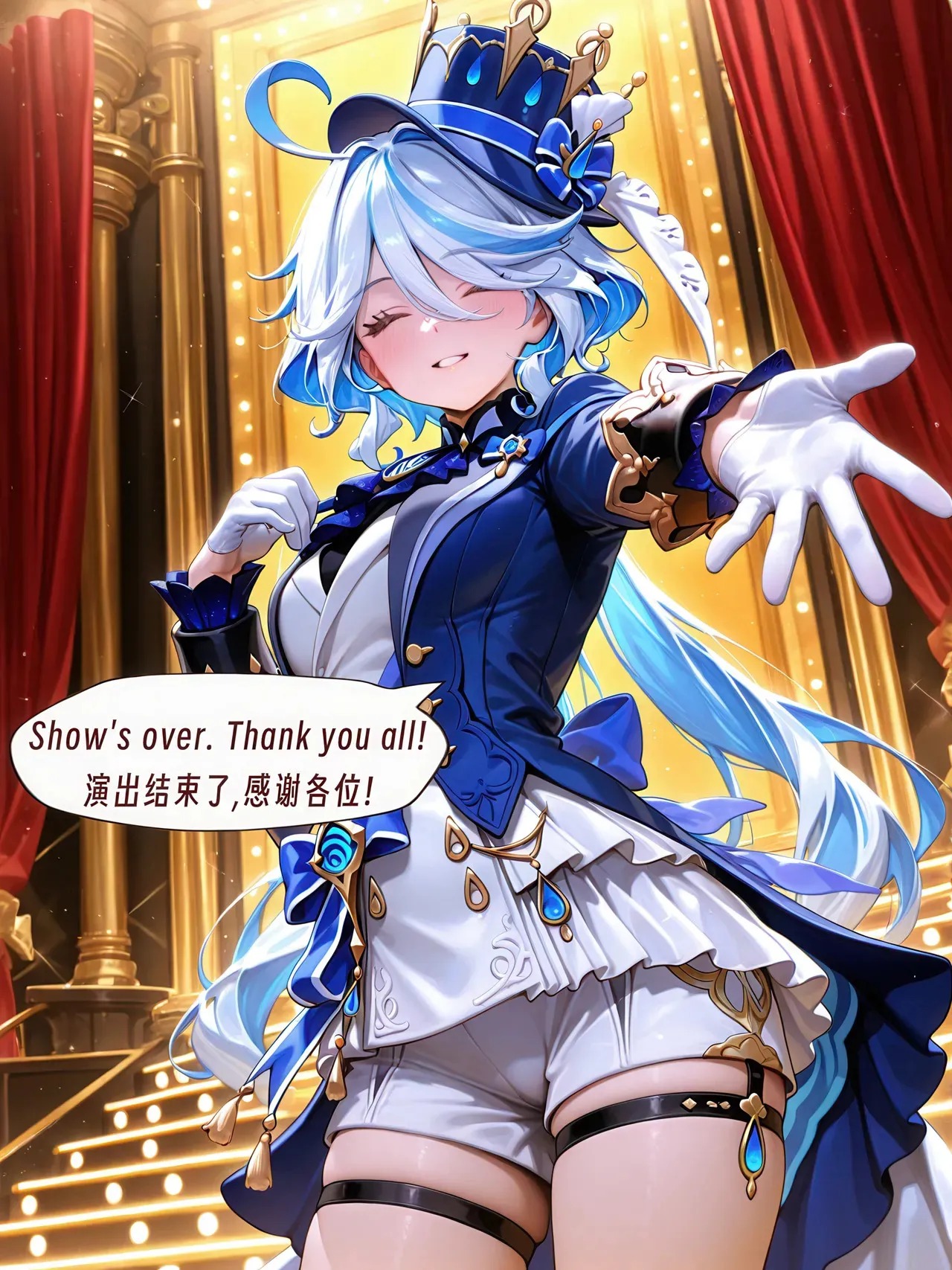 AI Anime Digital Comic Navia & Clorinde Genshin Impact R18 NSFW Bundle - 230 Ultra HD Lewd Images Pack (English & Chinese Language)