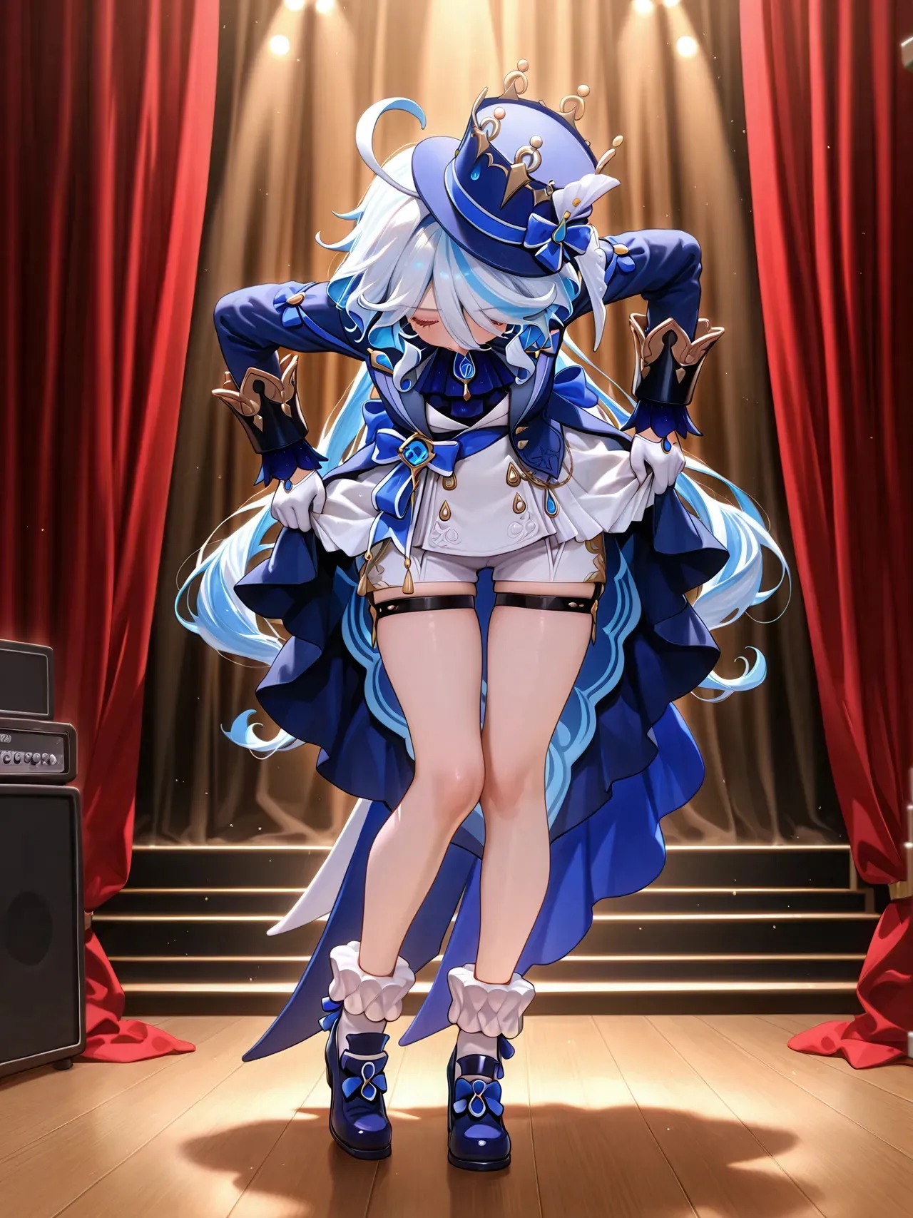 AI Anime Digital Comic Navia & Clorinde Genshin Impact R18 NSFW Bundle - 230 Ultra HD Lewd Images Pack (English & Chinese Language)