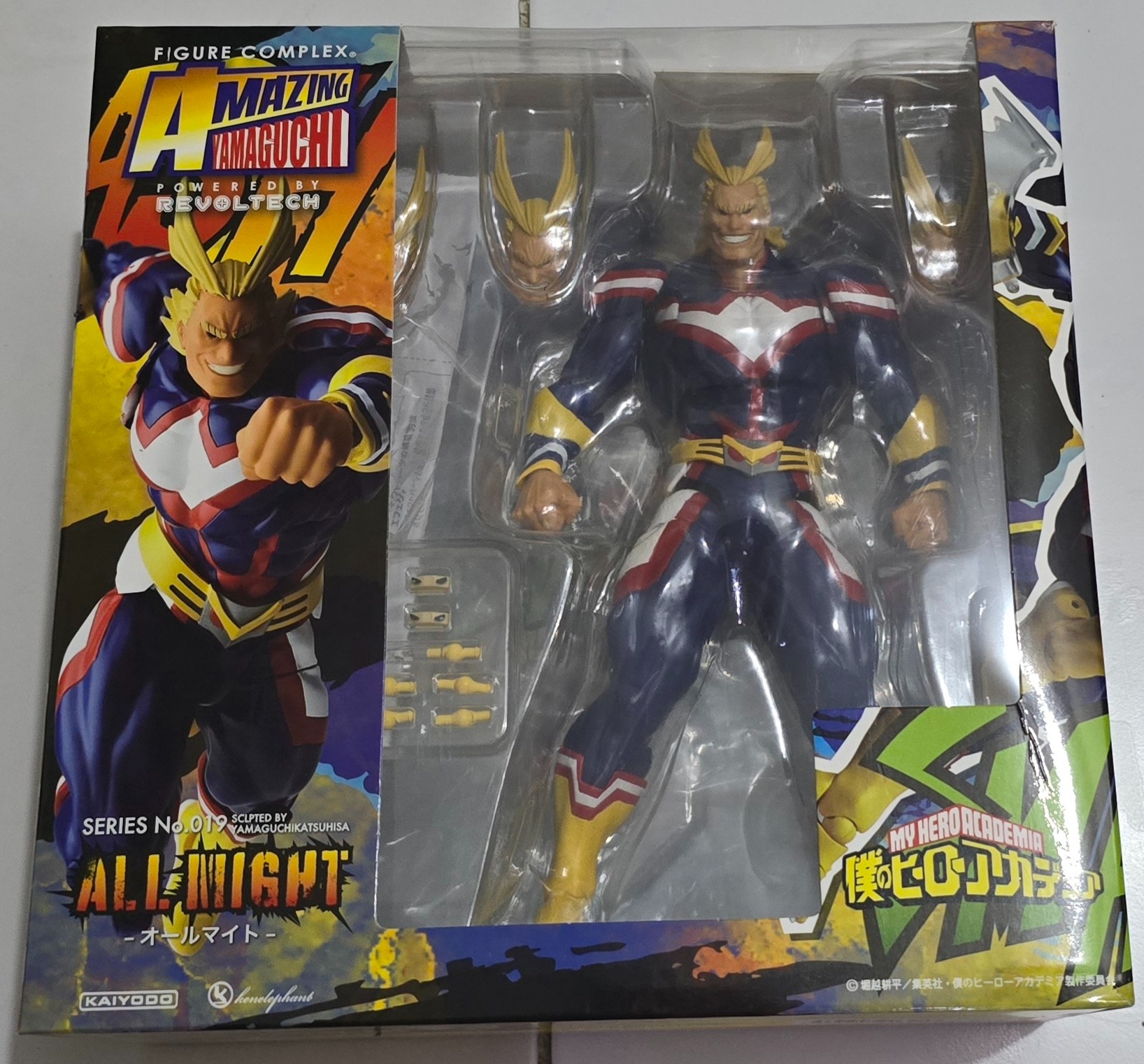 [READY STOCK ITEM] (Kondisi Bekas) Revoltech Amazing Yamaguchi No. 19 All Might By Takara Tomy