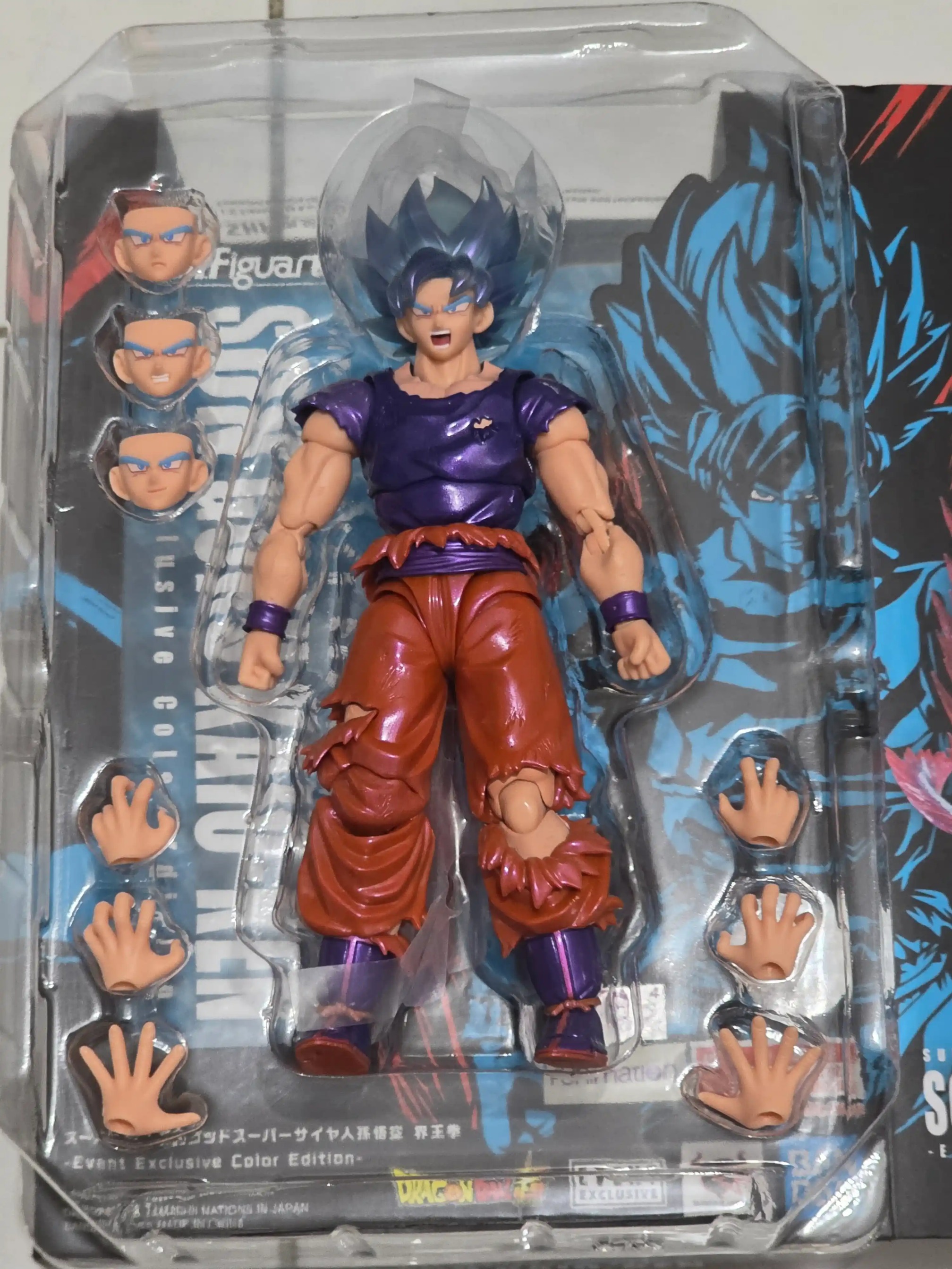 [READY STOCK ITEM] (Kondisi Bekas / Used Condition) SHF S.H.Figuarts Super Saiyan God Super Saiyan Son Goku Kaio-Ken Event Exclusive Color Edition By Bandai Spirits