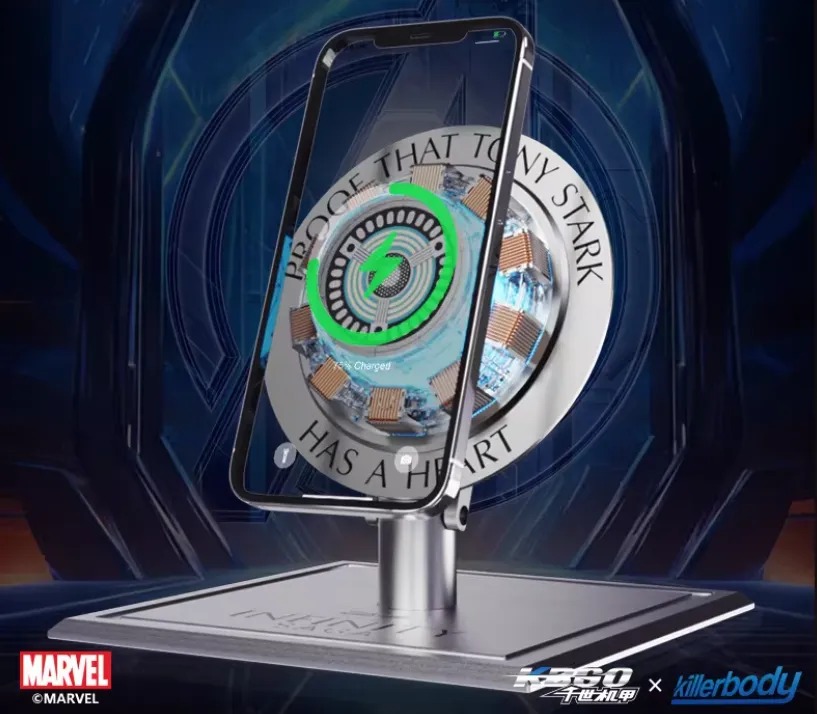 2026 Marvel Iron Man Chest Arc Reactor Alloy Base Magnetic Wireless Charging