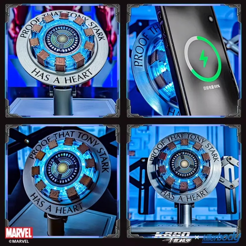 2026 Marvel Iron Man Chest Arc Reactor Alloy Base Magnetic Wireless Charging