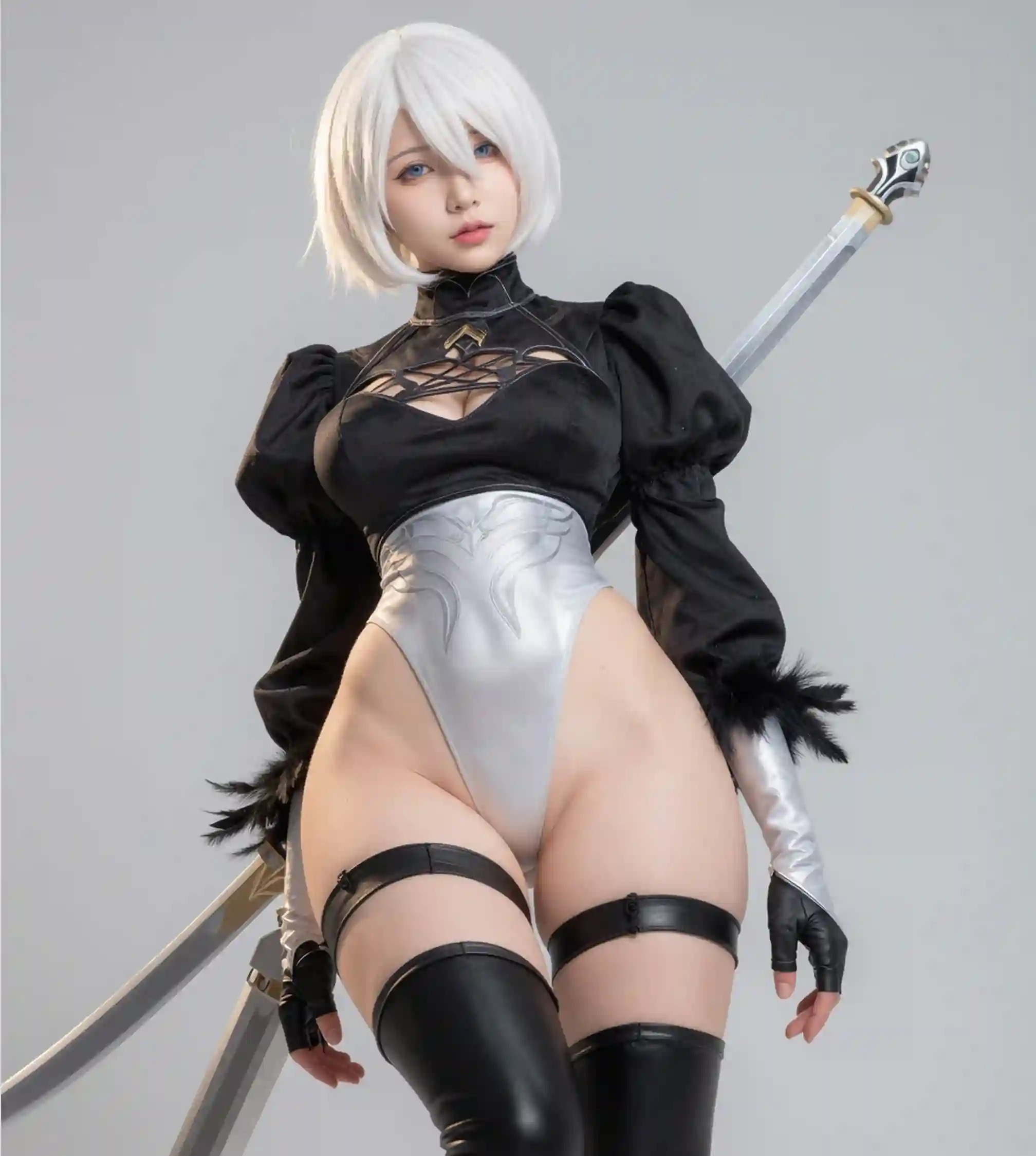 AI Cosplayer 2B Nier Automata R18 NSFW Bundle - 105 Ultra HD Images + 9 Explicit Short Videos