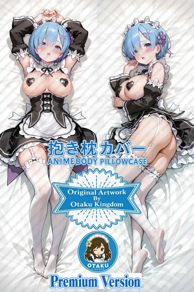Dakimakura Anime Art Rem - Re:Zero Kara Hajimeru Isekai Seikatsu Pillow Cover Only Premium Version By Otaku Kingdom