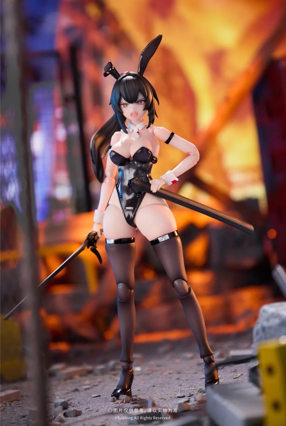 Action Figure 1/12 Bunny Rapid Action Squad Attacker Luna By Sushing
