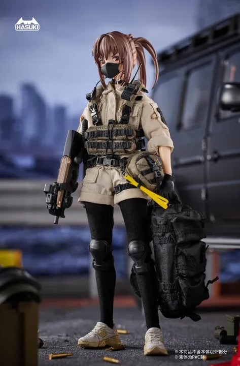 [READY STOCK ITEM] Action Figure 1/12 PA006 Pocket Art Series Security Hiyo Reizei By HASUKI