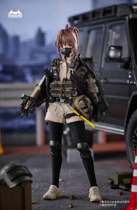 [READY STOCK ITEM] Action Figure 1/12 PA006 Pocket Art Series Security Hiyo Reizei By HASUKI