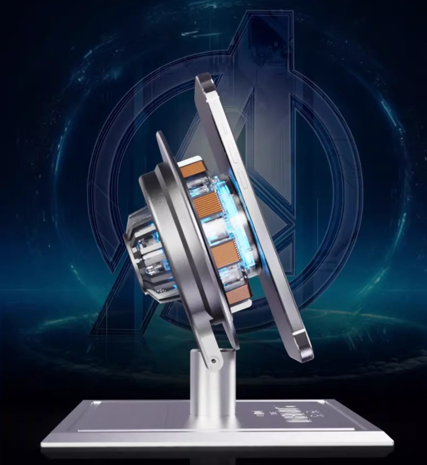 2026 Marvel Iron Man Chest Arc Reactor Alloy Base Magnetic Wireless Charging