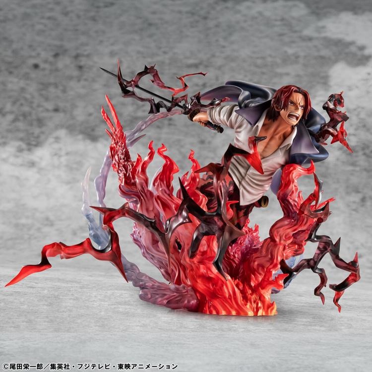Exclusive Figure One Piece Portrait of Pirates SA-MAXIMUM Red-Haired Pirates Captain Shanks - Kamusari Version BY MEGAHOUSE