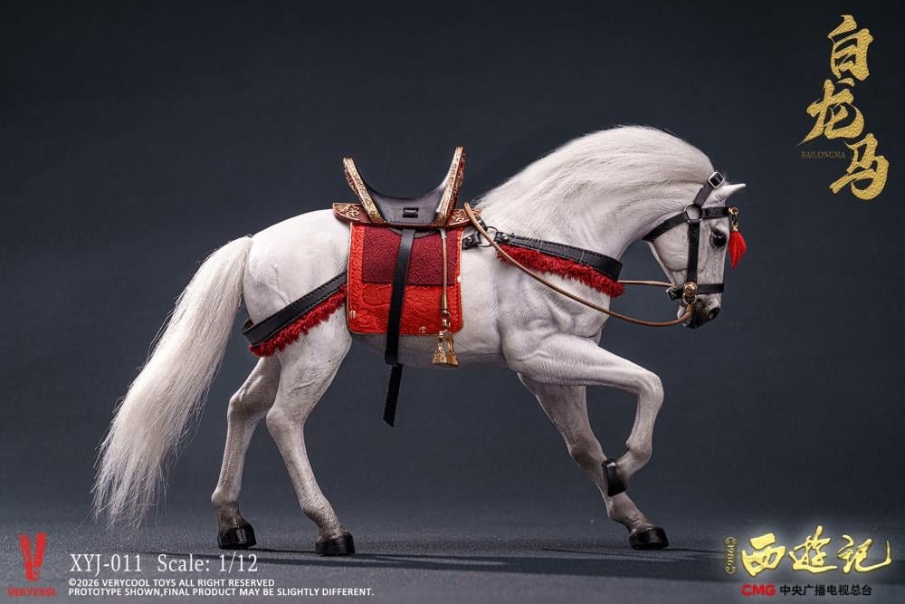 Action Figure 1/12 White Dragon Horse - Journey to the West (1986) 40th Anniversary Collector's Edition By Very Cool