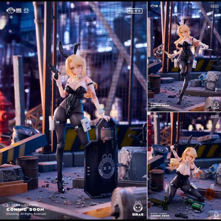 Bunny Rapid Action Squad 1/12 Action Figure Shieldbearer Erena By Sushing