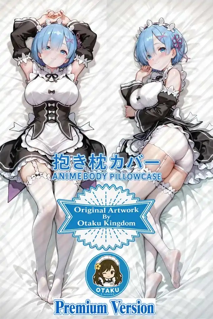Dakimakura Anime Art Rem - Re:Zero Kara Hajimeru Isekai Seikatsu Pillow Cover Only Premium Version By Otaku Kingdom