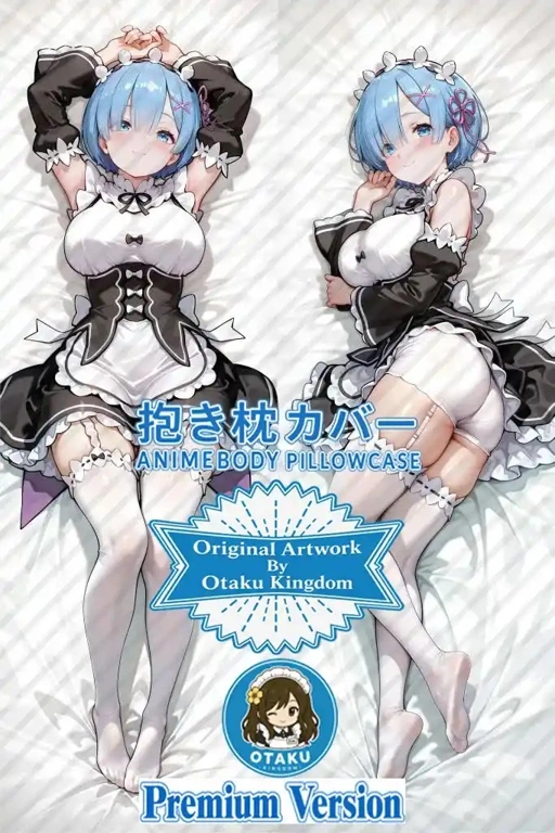 Image of Dakimakura Anime Art Rem - Re:Zero Kara Hajimeru Isekai Seikatsu Pillow Cover Only Premium Version By Otaku Kingdom