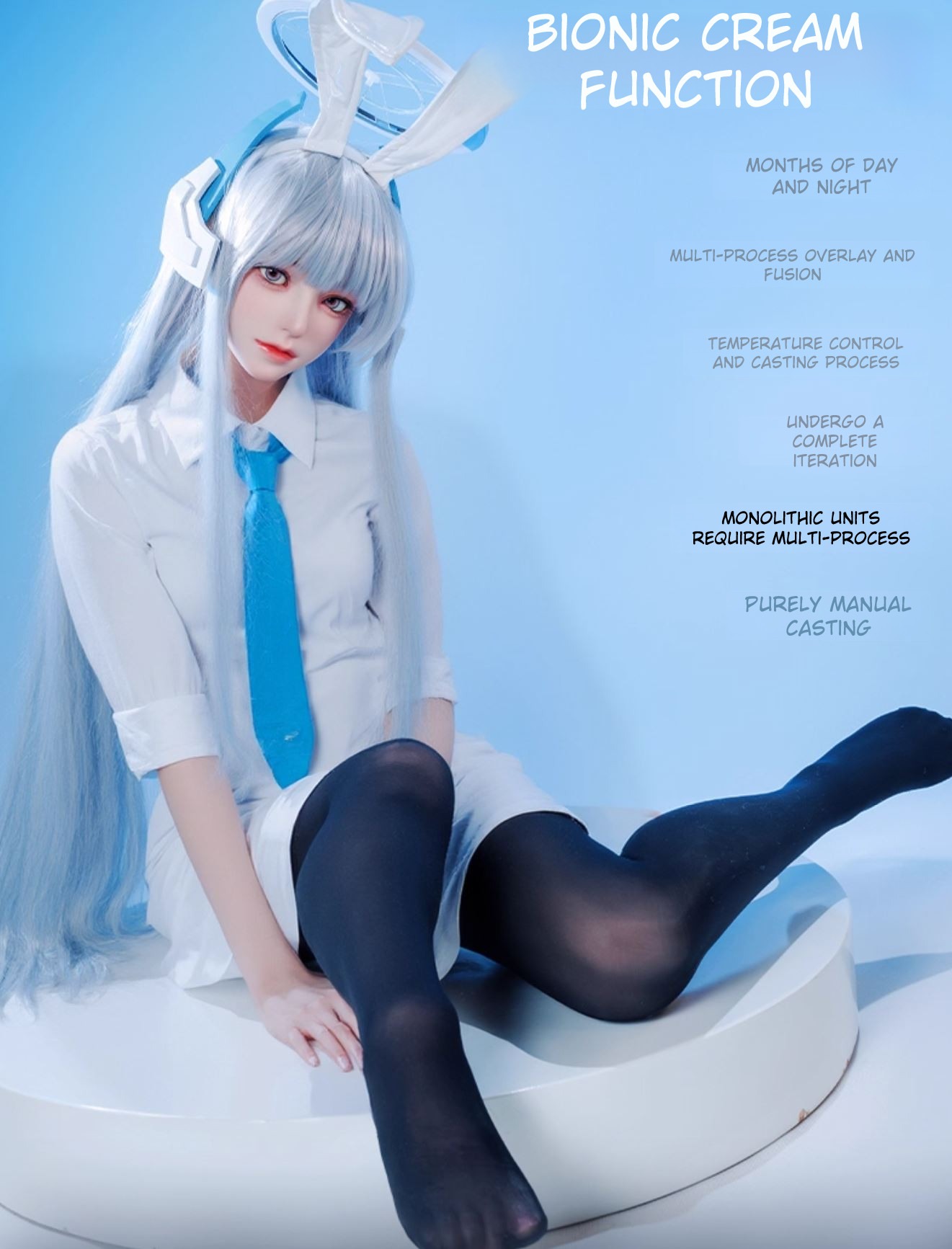 [Cast-Off] Real Life Size Full Silicone Action Figure (155cm) Asuna Ichinose - Blue Archive By Bi Zhi Liang
