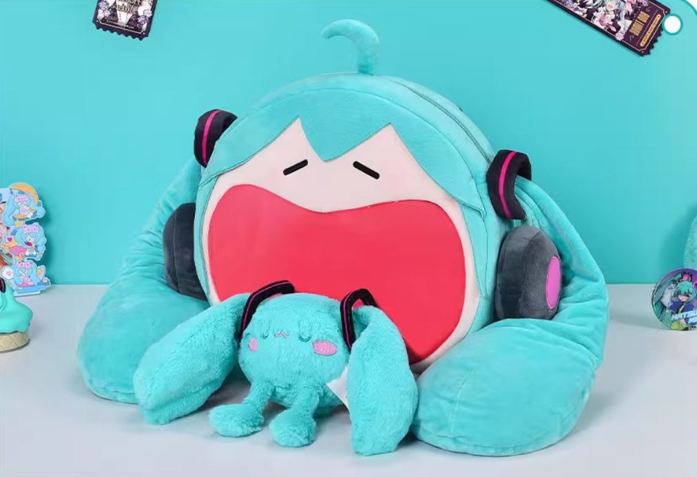 [READY STOCK ITEM] Hatsune Miku Smile Head Mascot Bag (45x40cm) - Vocaloid By Bilibili X BEMOE