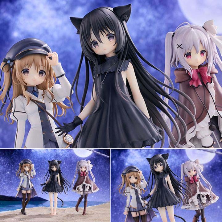 [Set of 3] Scaled Figure 1/7 Noir, Neri, and Karuha - Hoshizora Tetsudou to Shiro no Tabi Illustration by Shiratama By Sundrops