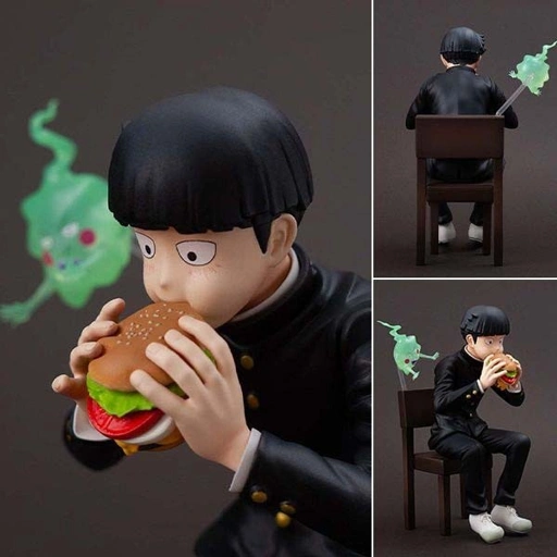 Image of Scaled Figure Kageyama Shigeo & Dimple - Mob Psycho 100 III x Bunbougu Cafe 2022 (13cm) By Union Creative