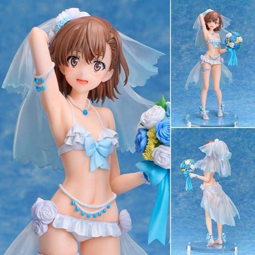 Image of Scaled Figure 1/7 Misaka Mikoto - Wedding Swimsuit Ver. To Aru Kagaku no Rail T By A Dimension